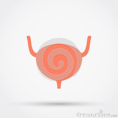 Urinary bladder vector icon. Vector Illustration