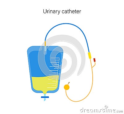 Urinary drainage bag Vector Illustration