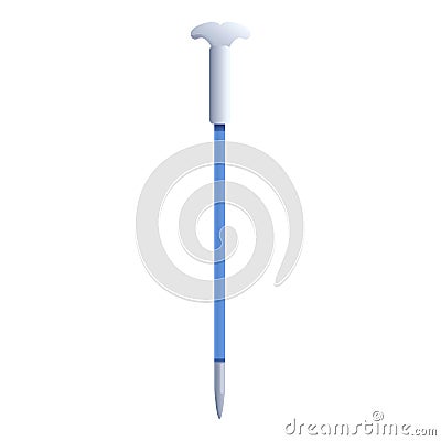 Urinary needle icon, cartoon style Vector Illustration
