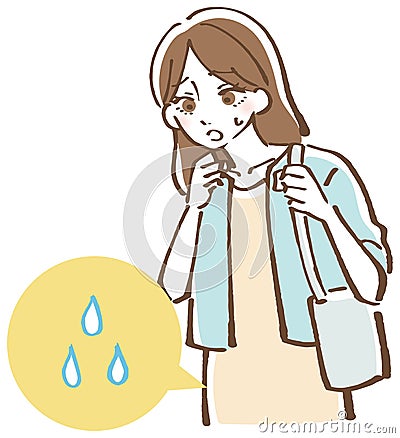 Urine intention urine leakage female illustration Cartoon Illustration