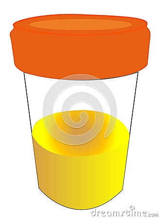 Urine sample Vector Illustration