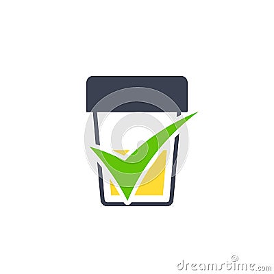 Urine test icon Vector Illustration