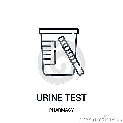 urine test icon vector from pharmacy collection. Thin line urine test outline icon vector illustration Vector Illustration