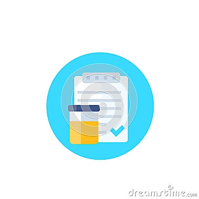 Urine test results vector icon Vector Illustration