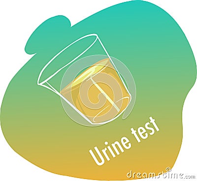 Urine test Vector Illustration