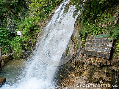 Urlatoarea waterfall in Bucegi mountains, Romania Stock Photo