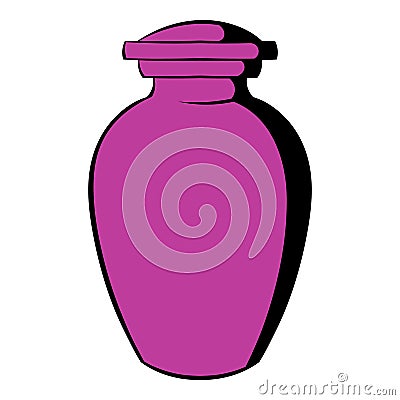 Urn for ashes icon, icon cartoon Vector Illustration