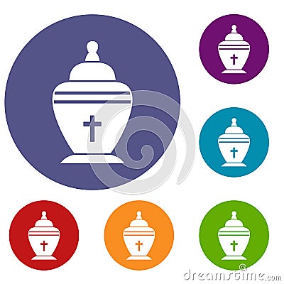 Urn icons set Vector Illustration