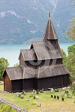 Urnes stave church Stock Photo