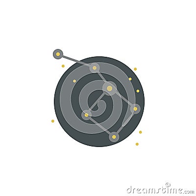 Ursa major colored icon. Element of space illustration. Signs and symbols icon can be used for web, logo, mobile app, UI, UX Vector Illustration