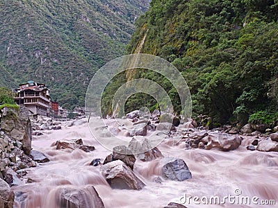 Urubamba River, Machu Picchu Peru Stock Photo