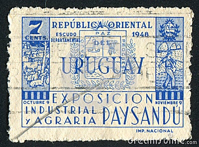 Coat of Arms of Paysandu Editorial Stock Photo
