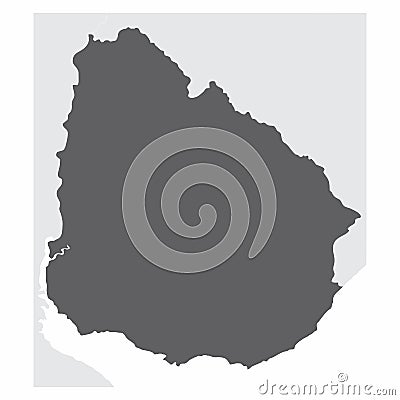 Uruguay region map Cartoon Illustration