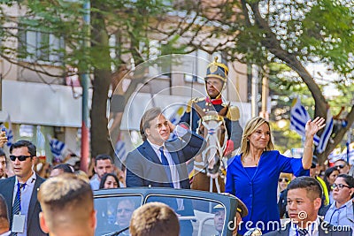 Uruguayan President at Assumption Parade, Montevideo, Uruguay Editorial Stock Photo