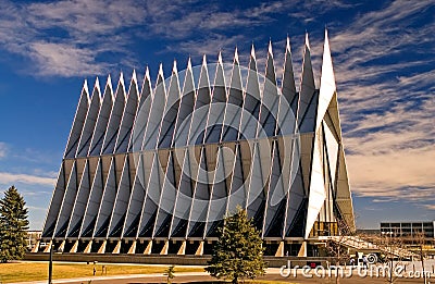 US Air Force Academy Chapel Stock Photo