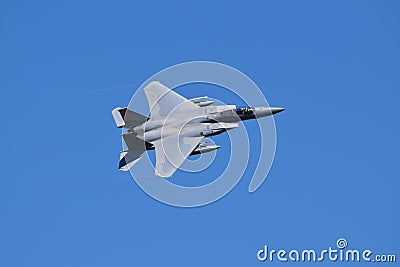 US Air Force F-15 Eagle in the Mach Loop Editorial Stock Photo