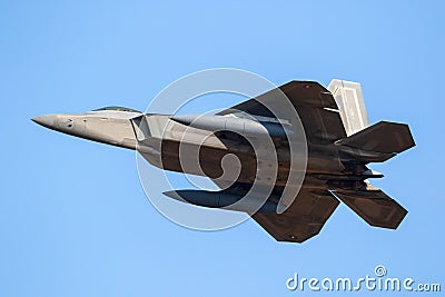 US air force F-22 Raptor stealth fighter jet aircraft Stock Photo