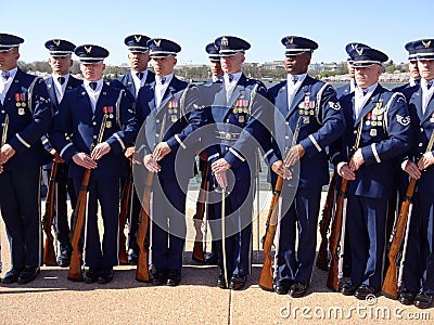 US Air Force Honor Guard Drill Team Editorial Stock Photo