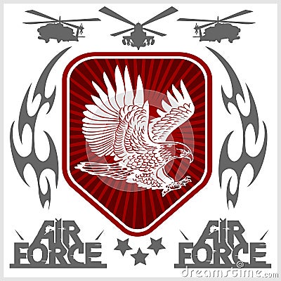 US Air Force - Military Design. vector Vector Illustration