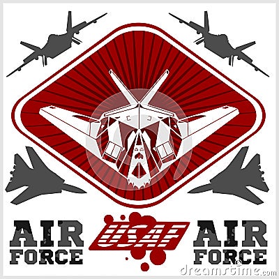 US Air Force - Military Design. vector Vector Illustration