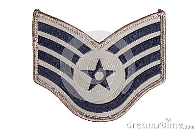 Us air force sergeant rank patch Stock Photo