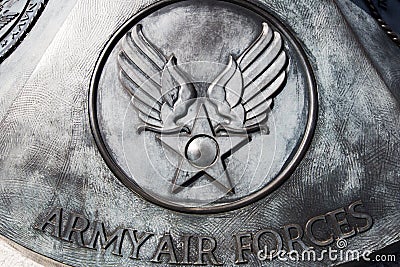 US Army air forces commemorative plaque Stock Photo