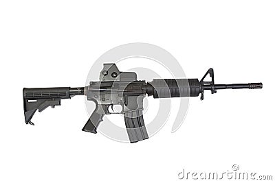 US Army carbine with ACOG Gunsight Stock Photo