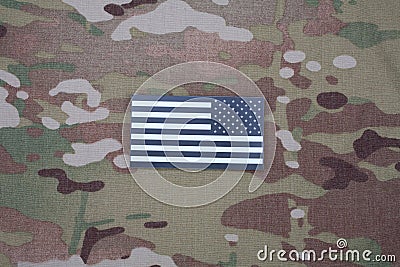 US ARMY flag patch on US ARMY uniform Stock Photo