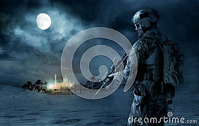 US Army Green Beret Stock Photo