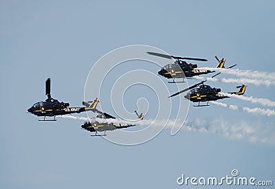 US Army helicopter demo team Editorial Stock Photo