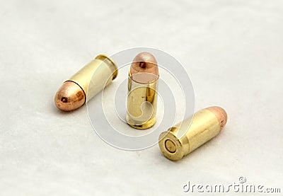 US cal .45 ACP Bullet Stock Photo