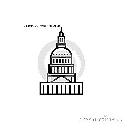 US capitol washington dc. Vector illustration decorative design Vector Illustration