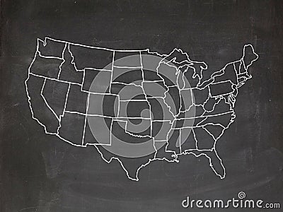 US chalkboard Stock Photo