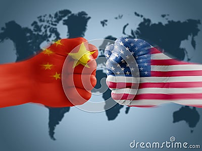 US - China trade war Stock Photo