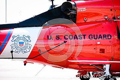 US Coast Guard Helicopter Editorial Stock Photo