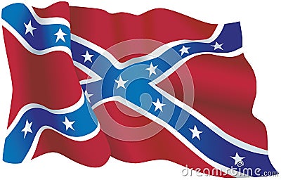 US confederate flag Vector Illustration