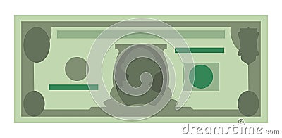 US dollar cash banknote isolated Vector Illustration