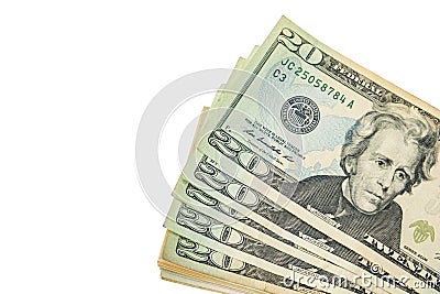 US dollars cash pile. Stock Photo