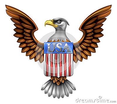 US Eagle Shield Design Vector Illustration