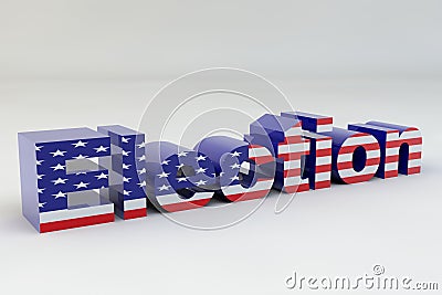 US Election Flag Stock Photo