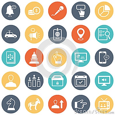 US Election Vector Icons set every single icons can be easily modified or edit Vector Illustration