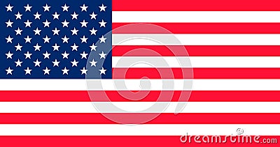 US flag vector. Old Glory. Star spangled banner. Stars and Stripes Vector Illustration