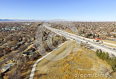 US highway 36 in Denver Stock Photo