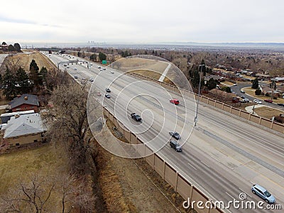 US 36 highway in Denver Colorado Stock Photo