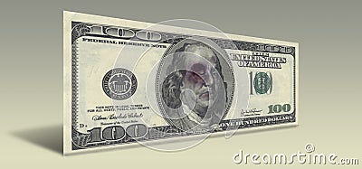 US Hundred Dollar bill Stock Photo