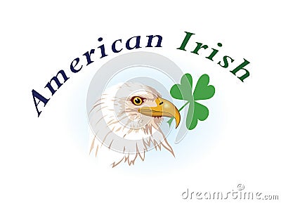 US & Irish emblems Stock Photo