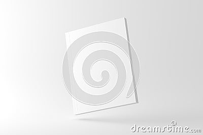 US Letter Softcover Book Cover White Blank Mockup Stock Photo