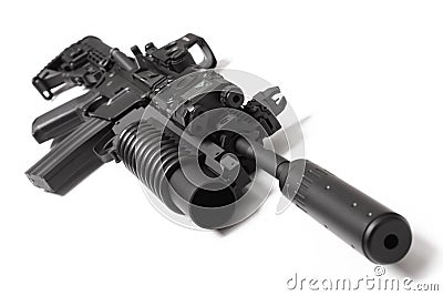 US M4A1 assault carbine with grenade launcher Stock Photo