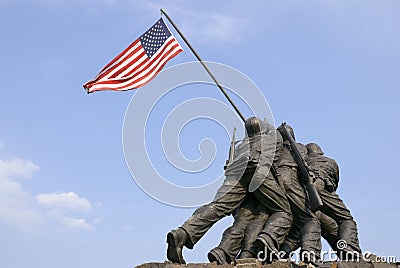 US Marine Corps War Memorial Editorial Stock Photo