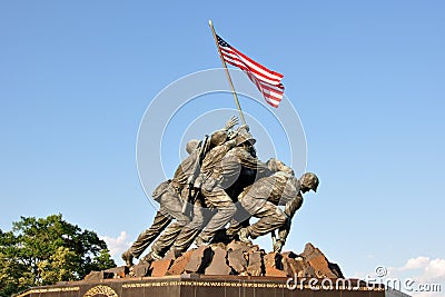 US Marine Corps War Memorial Editorial Stock Photo